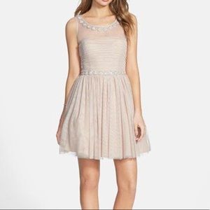 Way-In ‘Audrey’ Embellished Illusion Skater Dress